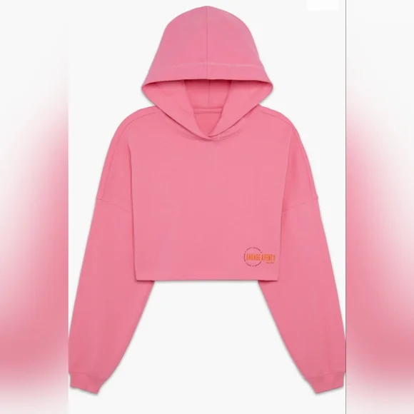 SAVAGE X FENTY ESSENTIAL TERRY SCOPE LOGO CROPPED HOODIE - Picture 7 of 9